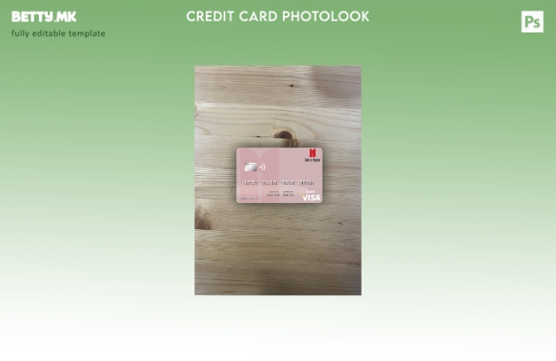 модерен стил Руската банка на Москва виза дебитна картичка photolook пред шаблон